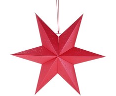 Christmas Gifts Popierinė Dekoratyvinė Žvaigždė 60 cm Raudona - Kalėdinis Ornamentas