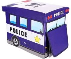 „Pouf“ žaislų konteineris - policijos automobilis