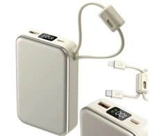 Verk Group Powerbank, greitasis įkrovimas, 20000 mah, „quick charge 3.0“, usb-c, „lightning“, 22,5 w