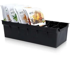 Prieskonių dėžutė organizatorius 30x13x8 cm juoda