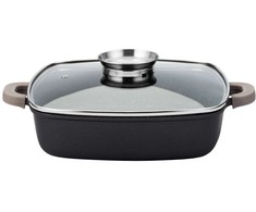Nava Puodas granitas su stikliniu dangteliu FUNTZIO 28 cm, 4,7 l