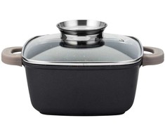 Nava Puodas granitas su stikliniu dangteliu FUNTZIO 20 cm, 3,4 l