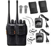 Racijos 2 vnt. „baofeng bf-888s“ trumpojo nuotolio ryšio radio aparatų rinkinys, didelis veikimo nuotolis iki 8 km, 1500 mah