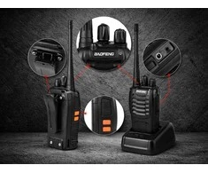 Racijos 2 vnt. „baofeng bf-888s“ trumpojo nuotolio ryšio radio aparatų rinkinys, didelis veikimo nuotolis iki 8 km, 1500 mah