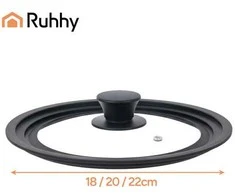 RUHHY Universalus 3-in-1 Silikono Dangtis 18/20/22 cm