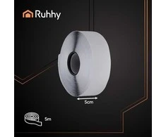 RUHHY Velcro juosta 5m x 5cm juoda su lipniu paviršiumi