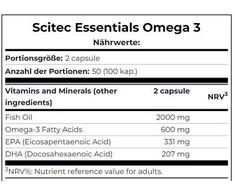 Scitec Omega 3 Kapsulės 100 vnt.