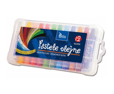 Tetis Šešiakampės aliejaus pastelės KT020 -AB - 12 spalvų