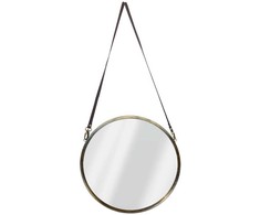 Sieninis veidrodis auksinė apvali 42 cm