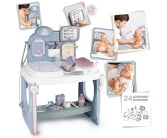 „Smoby“ kūdikių priežiūros medicinos centras lėlių priežiūrai su elektronine tabletė + 24 AKC.