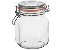 Stiklainiai su užspaudžiamais dangteliais stiklinis 1 l