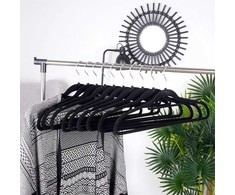 Storage Solutions Drabužių pakabos 10 vnt. juodos sukamos