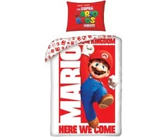 MCU Super Mario Bros patalynė 140 x 200 cm ir pagalvės užvalkalas 70 x 90 cm