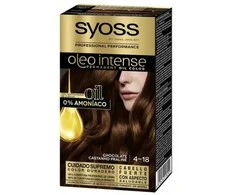 "Syoss Oleo Intense" intensyvūs ilgalaikiai plaukų dažai 4-18 šokolado spalvos