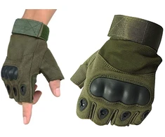 Taktinės pirštinės be pirštų XL žalia/khaki