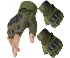 Taktinės pirštinės be pirštų XL žalia/khaki