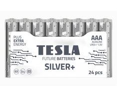 TESLA Alkalinė baterija LR03 Sidabrinis+ 1.5V 24 vnt.