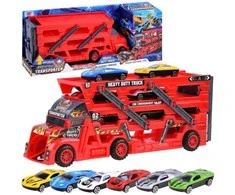 Jokomisiada TIR vilkimo sunkvežimis + 6 automobiliai, pavasaris, paleidimo priemonė