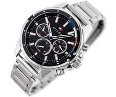 TOMMY HILFIGER vyriškas laikrodis 1791936 MASON 5 ATM, kvarcas, sidabrinis