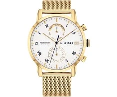 TOMMY HILFIGER VYRŲ LAIKRODIS 1710403 KANE BALTA / AUKSINĖ