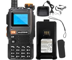 Trumpojo nuotolio racija baofeng uv-k61 pro, didelis veikimo nuotolis iki 30 km, žibintuvėlis, 2600 mah