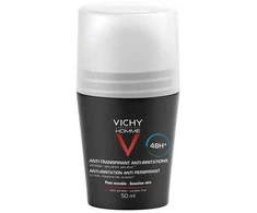 Vichy Homme Roll-on Anti-Transpirant Extra Sensitive 48H Vyriškas rutulinis dezodorantas jautriai odai, 50 ml