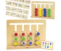 Viga Toys Viga Loginių Žaidimas Spalvų ir Formų Atitikimu