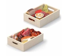 VIGA Medinių Žaislų Rinkinys - Maisto Produktai