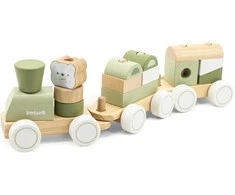 Viga Toys „Viga Polarb“ žaliojo traukinio traukinys su vagonų blokais