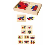 Viga Žaidimų Kirtimė Mozaika 148 detalių Geometrinė Montessori