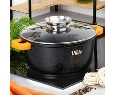 Vilde Granitinė puodai TERRUNA AROMA 24 cm, 4 l su stiklo dangčiu