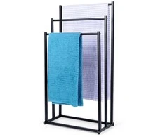 Vilde Metalinis Stovas Rankšluosčiams Juodas 44x21x86 cm