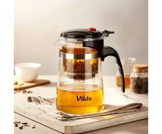 Vilde Stiklinis Arbatinukas 600 ml su Filtru
