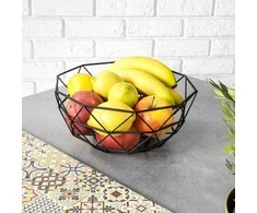 Vilde Vaisių krepšelis 28 cm Metalinis Juodas