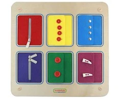 „Wallboard“ atidarymo ir uždarymo spynų slankikliai mygtukai MasterKidz Montessori