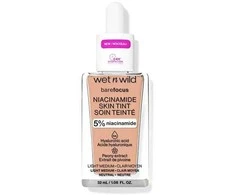 Wet n Wild Bare Focus Niacinamido odos atspalvio makiažas