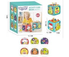 WOOPIE Edukacinė Sensoryinė Kubo Sorteris 6in1