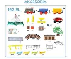 „Woopie Eelectric Queue 2in1“ lenktynių trasos traukinys „Viaduct Auto XXL 192 EL“.