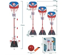 WOOPIE Krepšinio rinkinys reguliuojamu aukščiu 90-170cm su kamuoliu