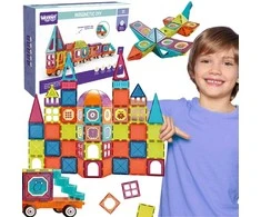 Woopie Magnetiniai Blokai 3D: Traukinio Rinkinys 71vnt.