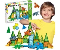 Woopie Magnetiniai Blokai Konstrukciniai 3D Džunglės Gyvūnai 45vnt.