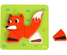 Woopie Medinė Dėlionė Žvėreliai Montessori FSC