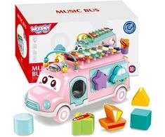 Woopie Muzikinis Automobilis Su Sorteriu Ir Xylophone Rožinis
