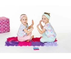 Woopie Sensoryinė Ortopedinė Puzzle Kiliminė 11 el. - Rožinė/Violetinė