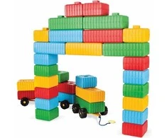 WOOPIE Statybiniai Konstruktoriai XXL su Automobiliu 43 vnt.