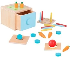 WOOPIE Žaislai Medinė Edukacinė Dėžutė Montessori