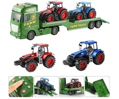 WOOPIE Žaislas Automobilis Su Transportere Traktorai Šviesos Garso Efektai