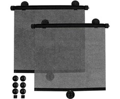 XTROBB Automatiniai automobilių roletai 42 x 54 cm Juodi
