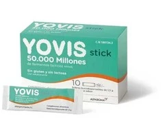 Alfasigma Yovis 10 Stick Bucodispensable 50.000 milijonų aktyvių fermentų
