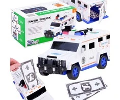 Žaislų automobilių policijos „Piggy Bank“ bankomatų saugus